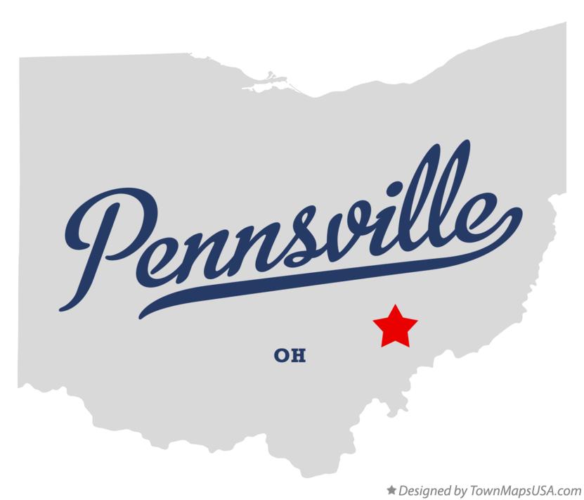 Map of Pennsville Ohio OH