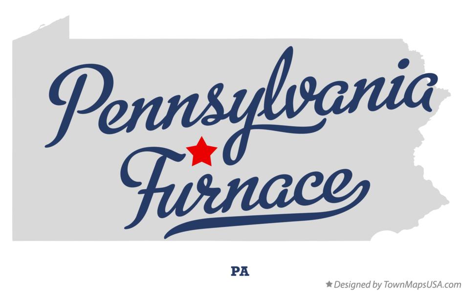 Map of Pennsylvania Furnace Pennsylvania PA