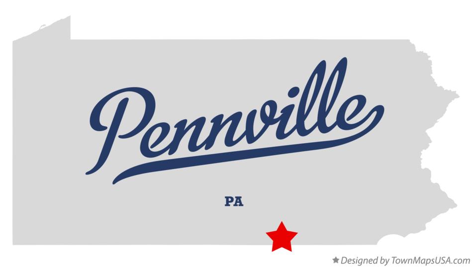 Map of Pennville Pennsylvania PA