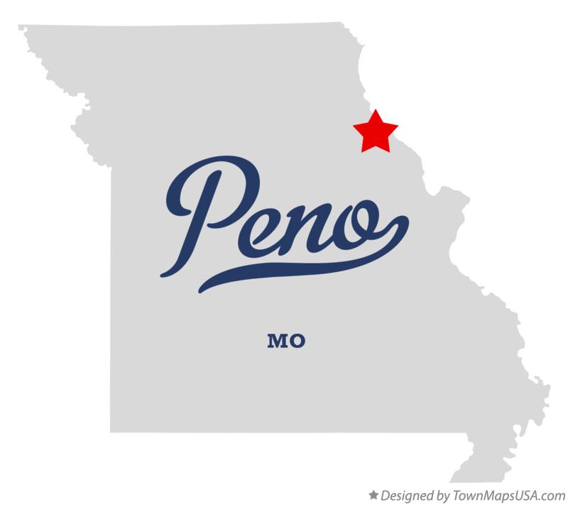 Map of Peno Missouri MO