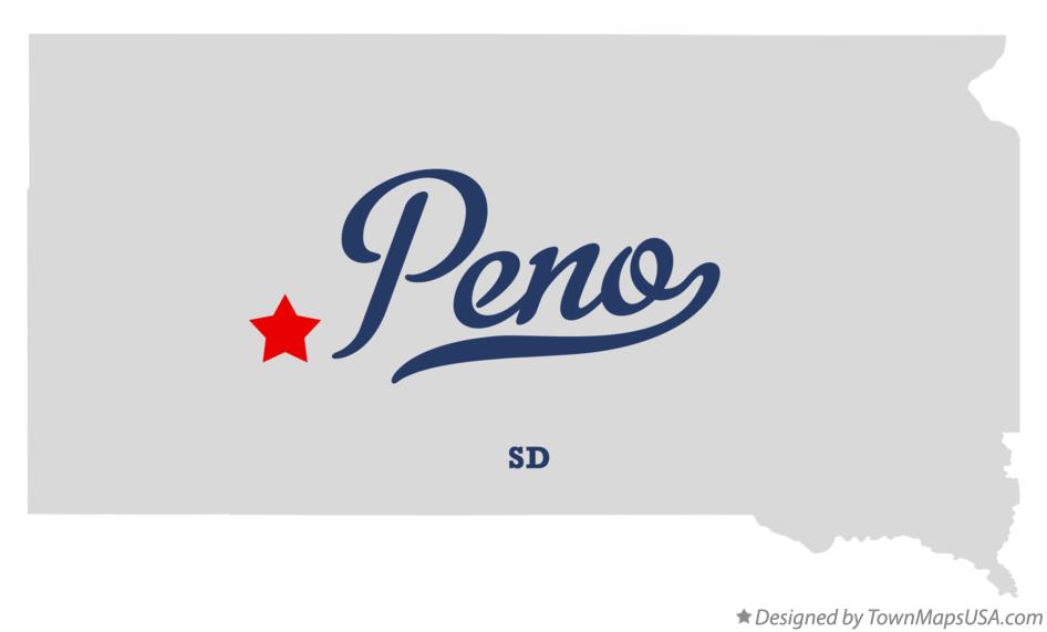 Map of Peno South Dakota SD