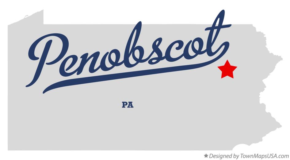 Map of Penobscot Pennsylvania PA