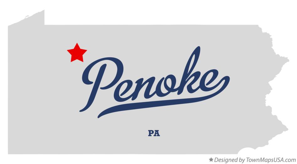 Map of Penoke Pennsylvania PA