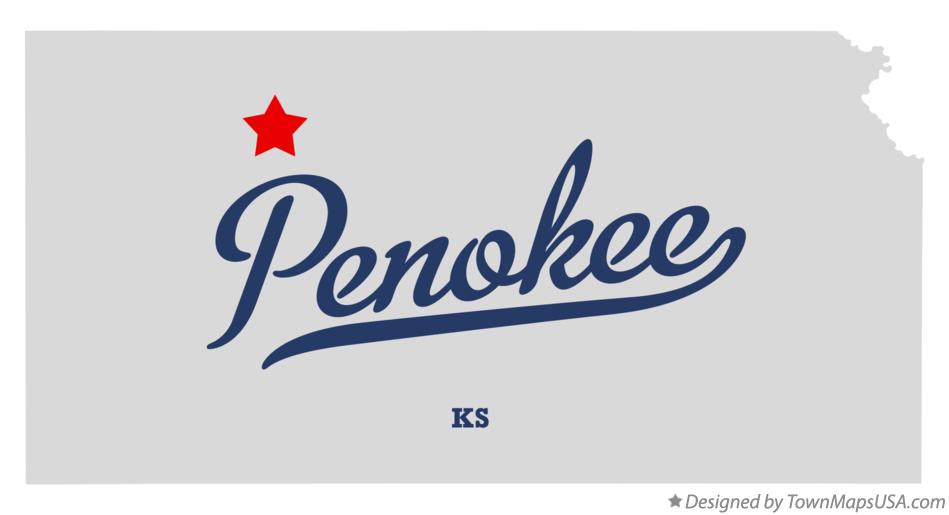 Map of Penokee Kansas KS