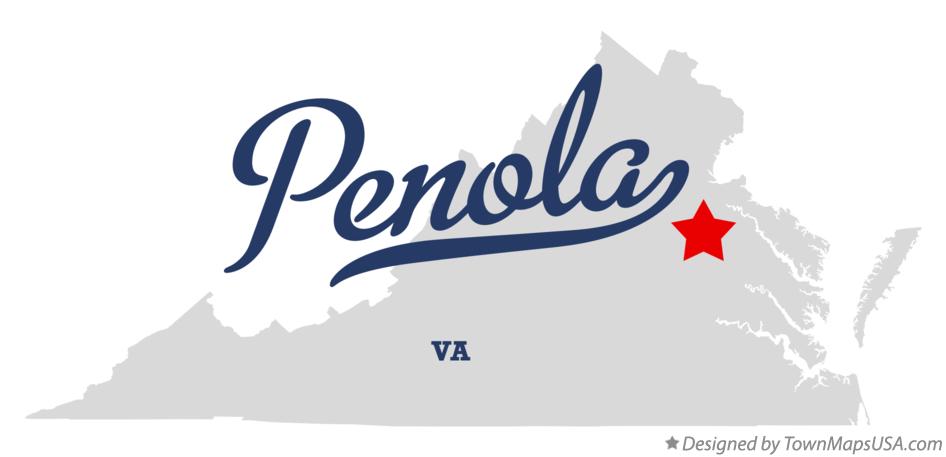 Map of Penola Virginia VA