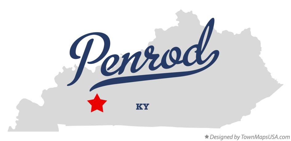 Map of Penrod Kentucky KY