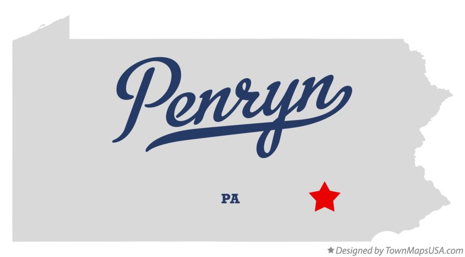 Map of Penryn Pennsylvania PA