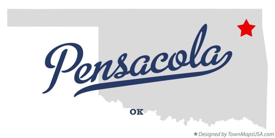 Map of Pensacola Oklahoma OK