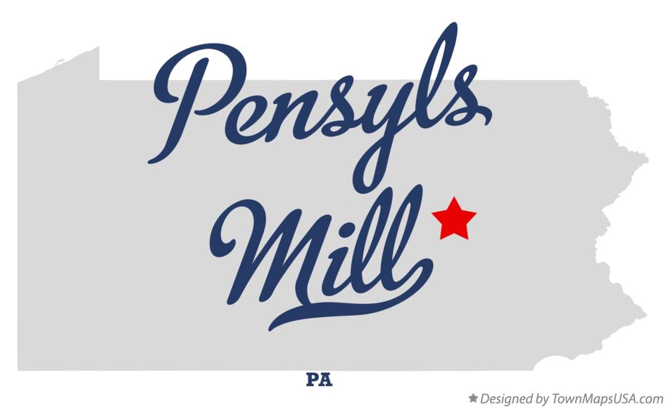 Map of Pensyls Mill Pennsylvania PA