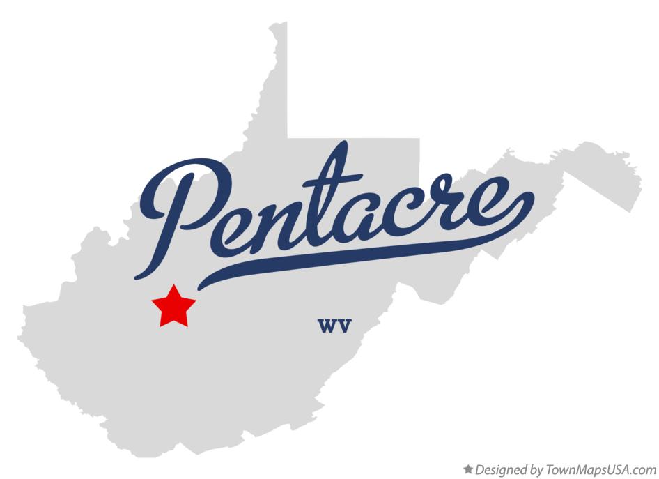 Map of Pentacre West Virginia WV