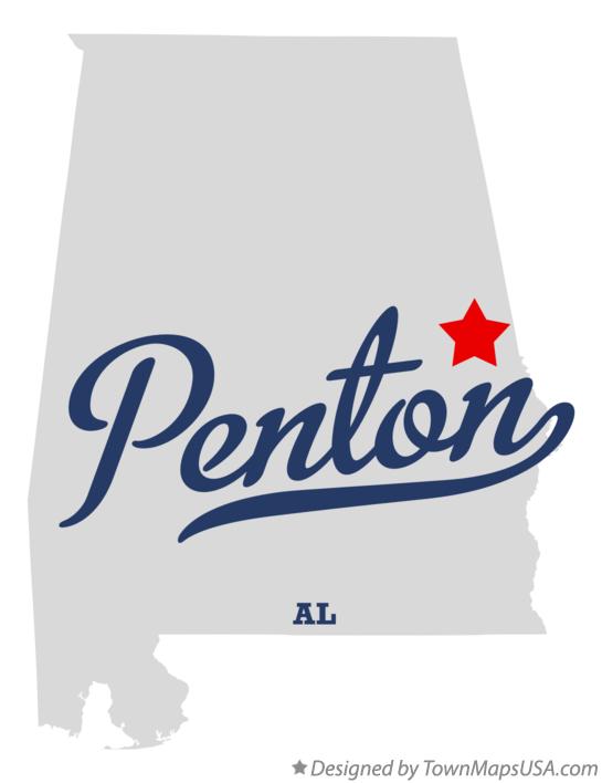Map of Penton Alabama AL