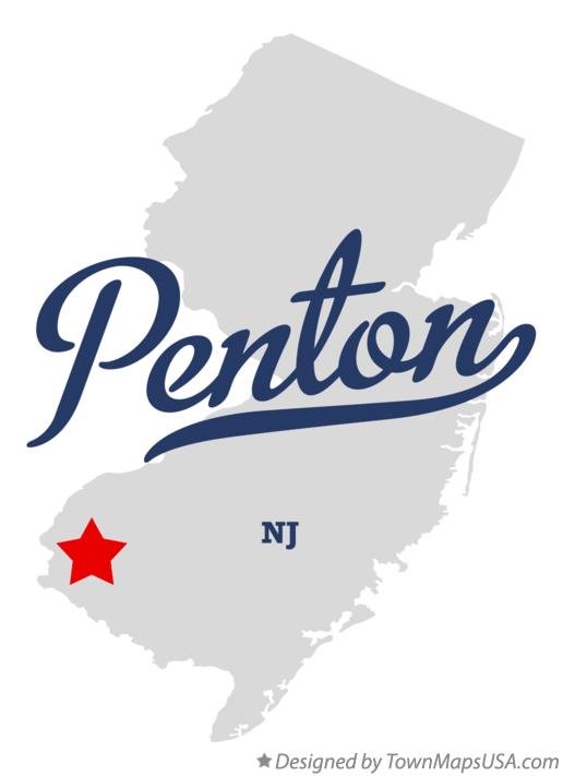 Map of Penton New Jersey NJ