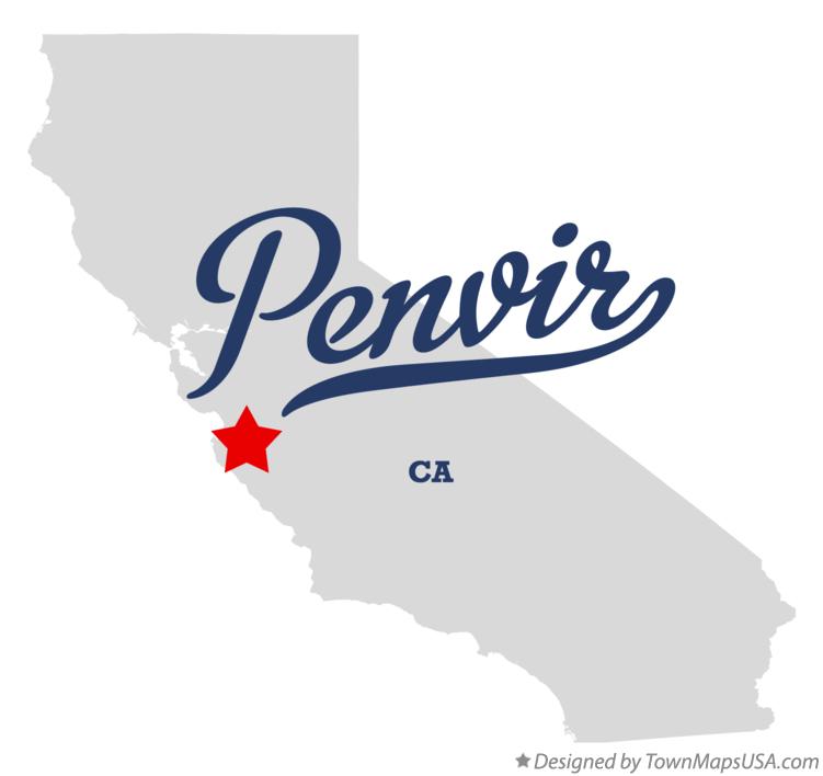 Map of Penvir California CA
