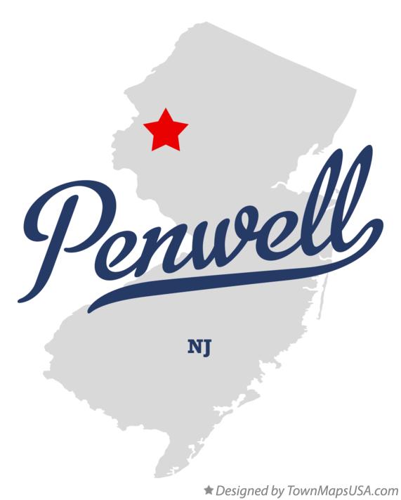 Map of Penwell New Jersey NJ