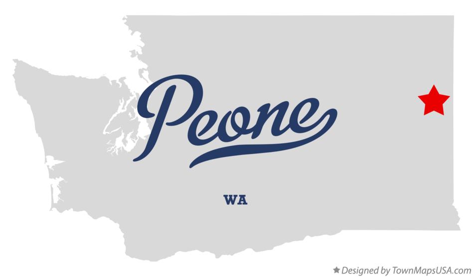 Map of Peone Washington WA