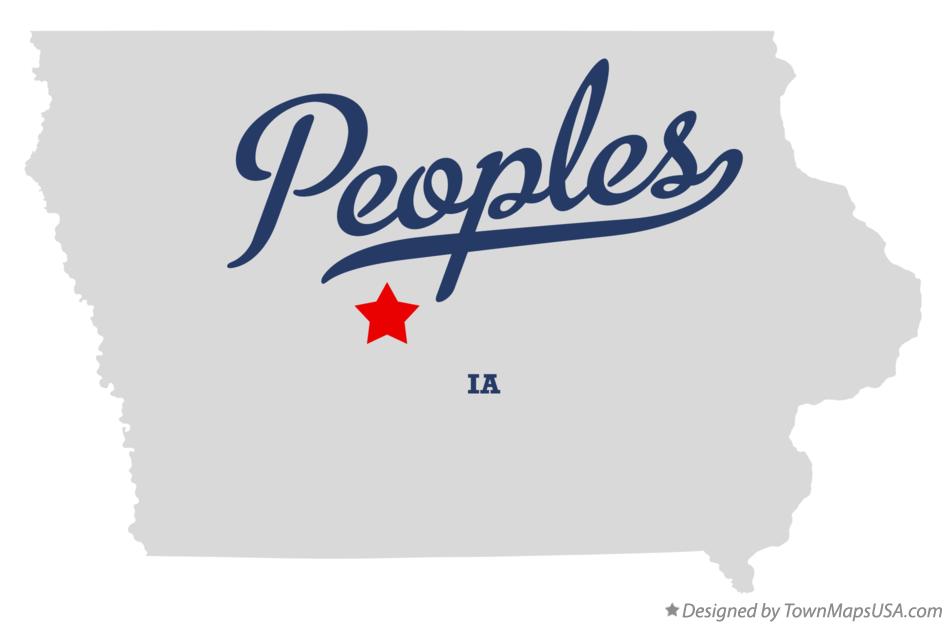 Map of Peoples Iowa IA