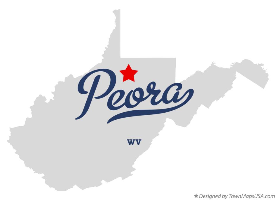 Map of Peora West Virginia WV