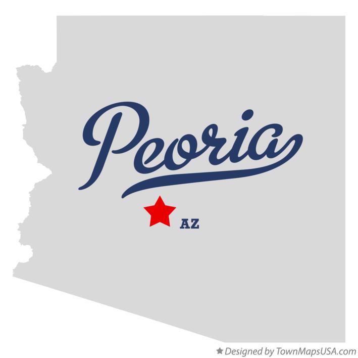 Map of Peoria Arizona AZ
