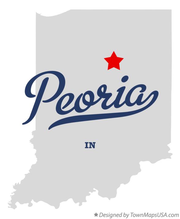 Map of Peoria Indiana IN