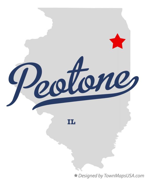 Map of Peotone Illinois IL