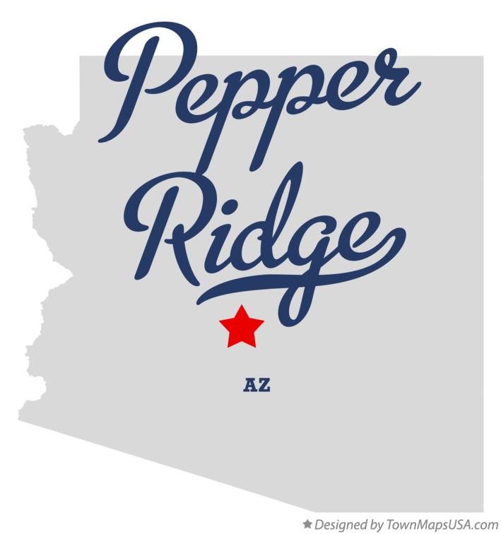 Map of Pepper Ridge Arizona AZ