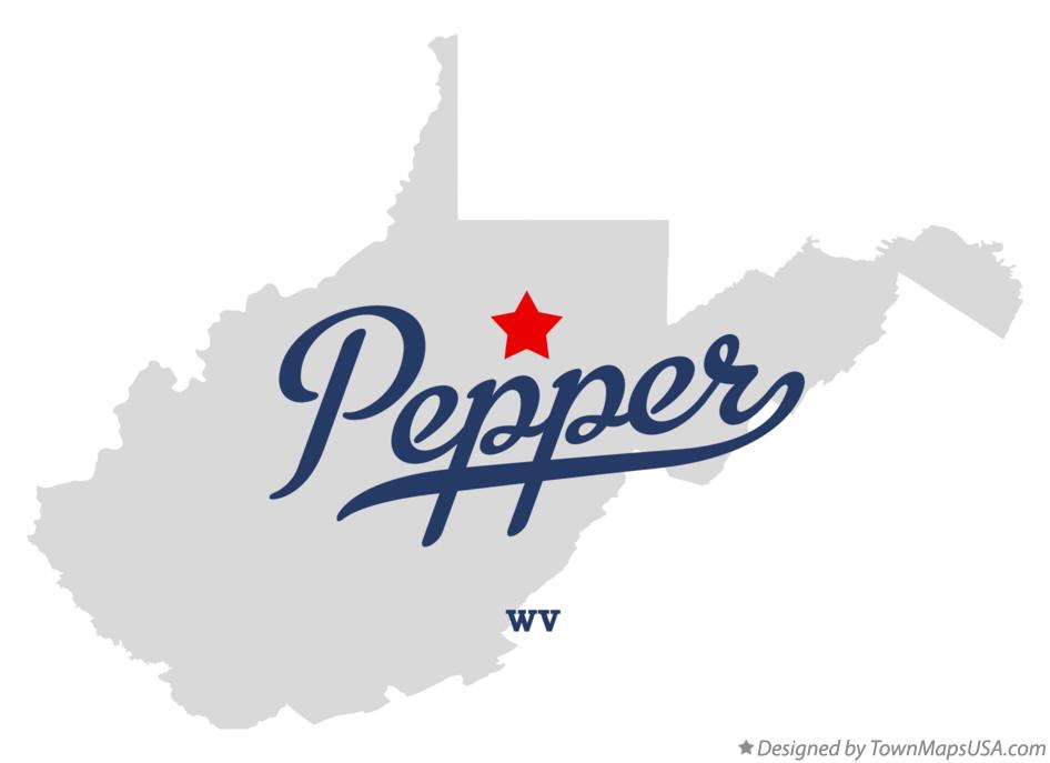 Map of Pepper West Virginia WV