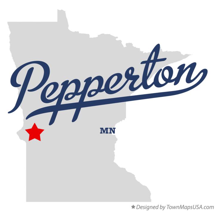 Map of Pepperton Minnesota MN