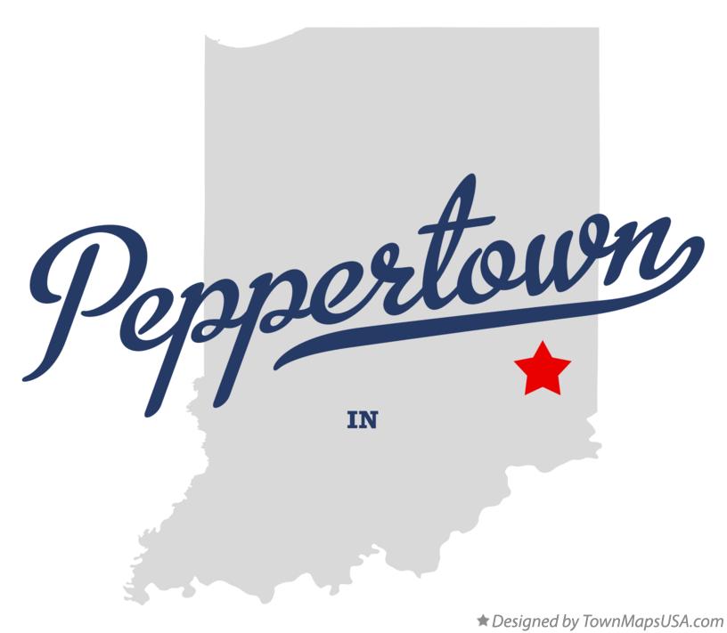 Map of Peppertown Indiana IN