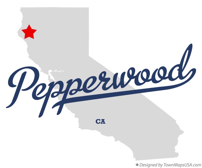 Map of Pepperwood California CA
