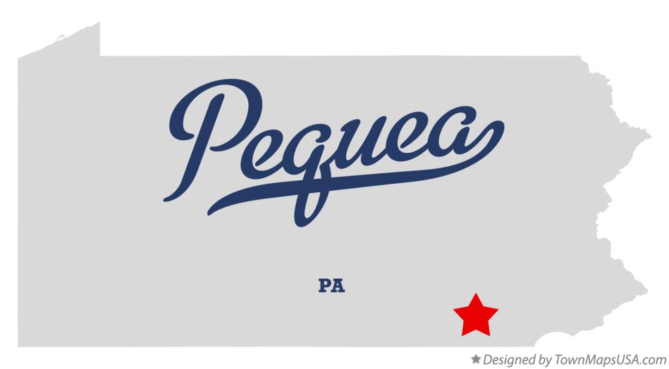 Map of Pequea Pennsylvania PA