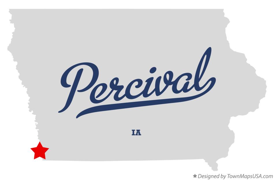 Map of Percival Iowa IA