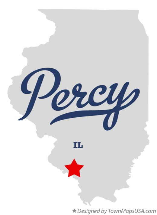 Map of Percy Illinois IL