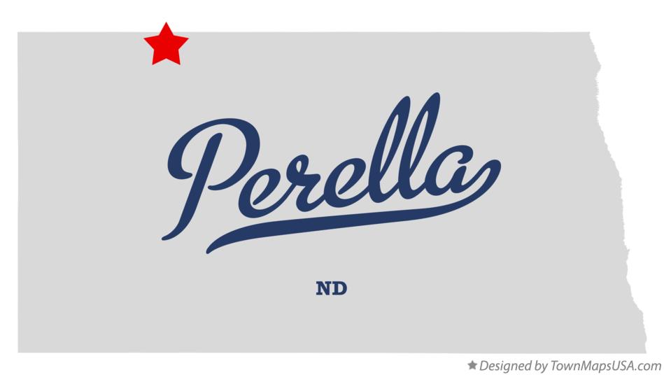 Map of Perella North Dakota ND