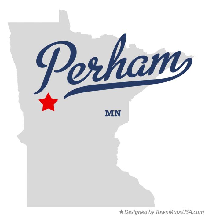 Map of Perham Minnesota MN