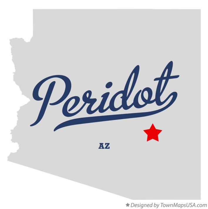 Map of Peridot Arizona AZ