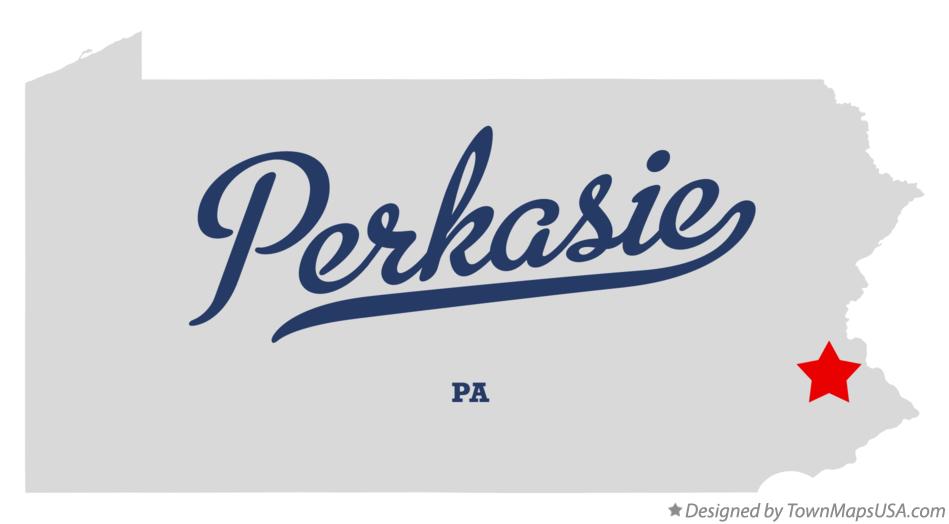 Map of Perkasie Pennsylvania PA