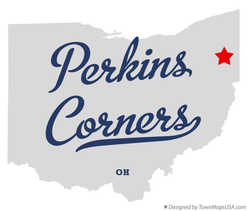Map of Perkins Corners Ohio OH