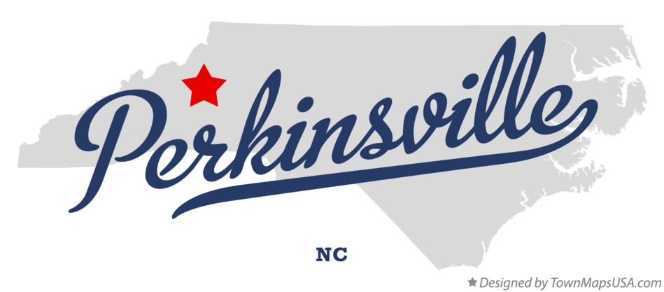 Map of Perkinsville North Carolina NC