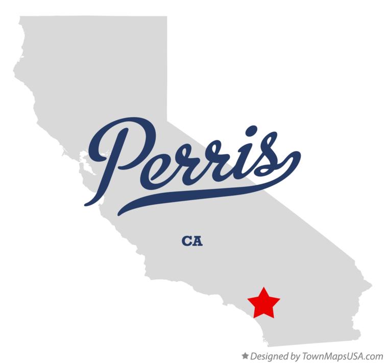 Map of Perris California CA