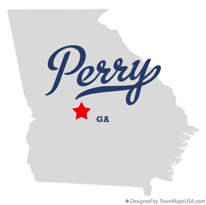 Map of Perry Georgia GA