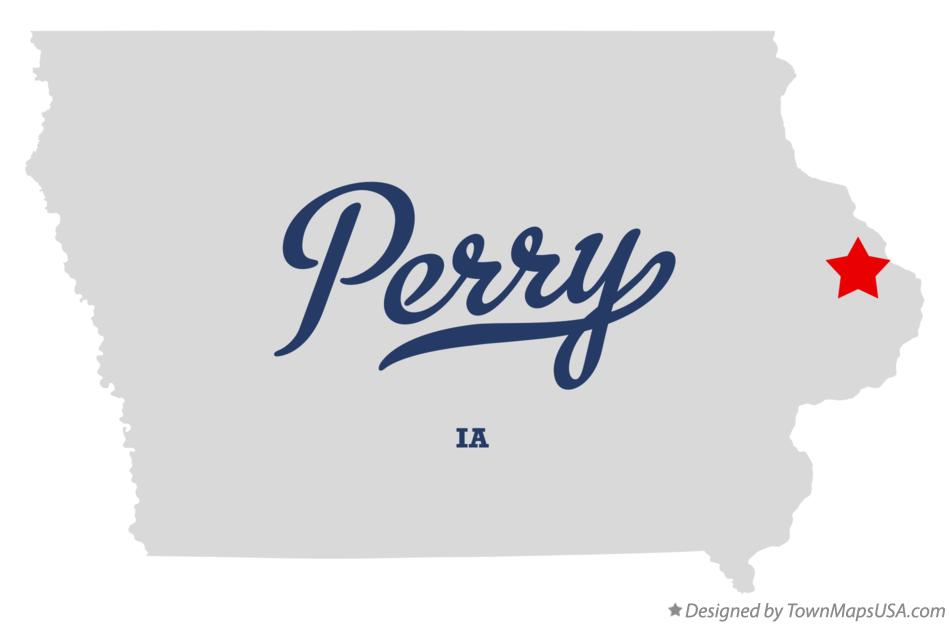 Map of Perry Iowa IA