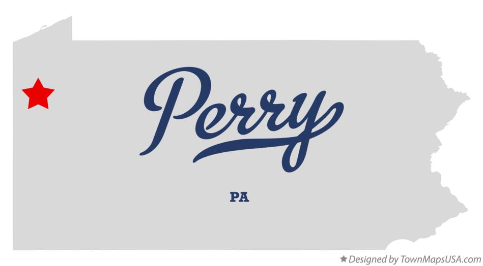 Map of Perry Pennsylvania PA