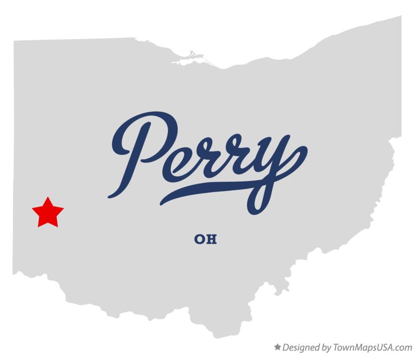 Map of Perry Ohio OH