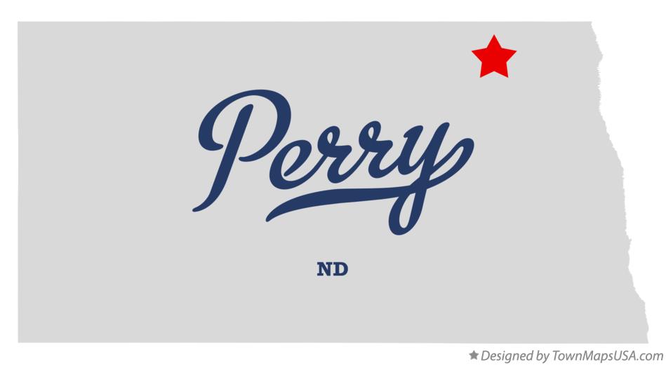 Map of Perry North Dakota ND