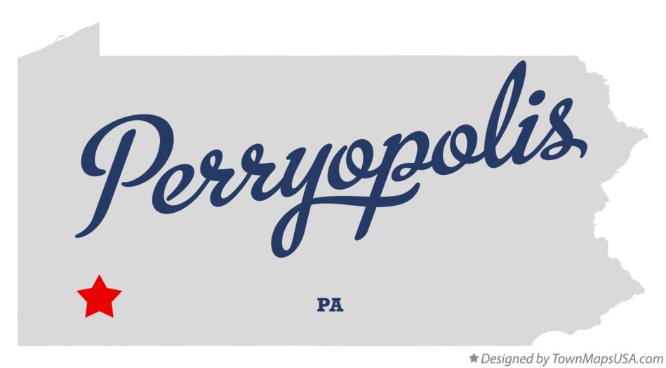 Map of Perryopolis Pennsylvania PA