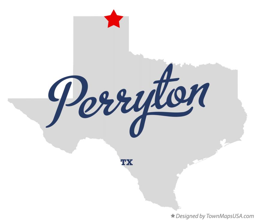 Map of Perryton Texas TX