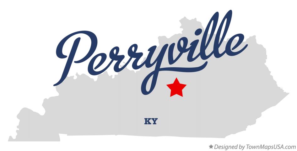 Map of Perryville Kentucky KY