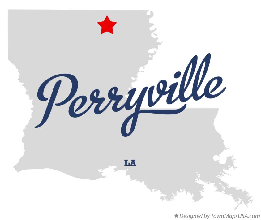 Map of Perryville Louisiana LA