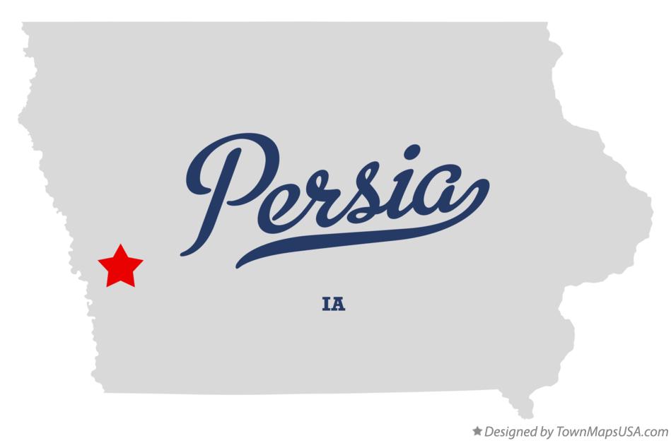 Map of Persia Iowa IA