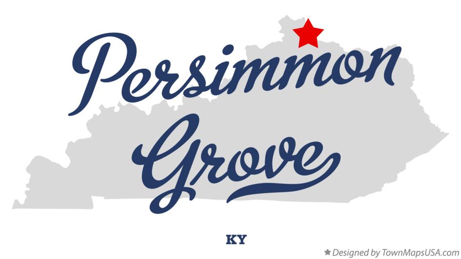 Map of Persimmon Grove Kentucky KY